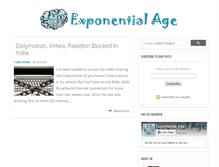 Tablet Screenshot of exponentialage.com